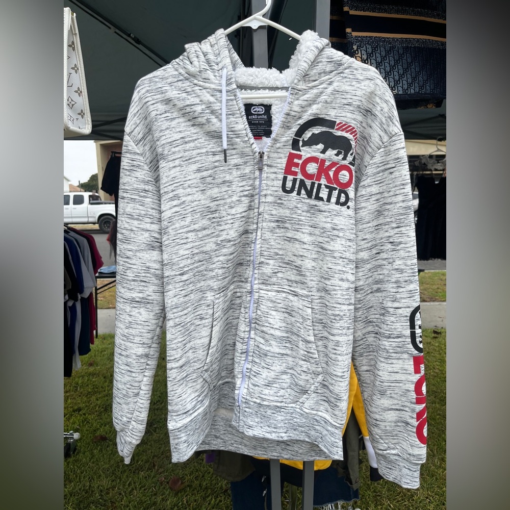 ECKO UNLTD Men's Far Out Sherpa Hoodie - White NWOT Size S L